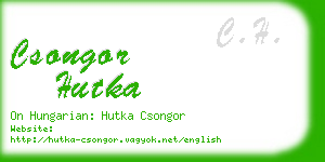 csongor hutka business card